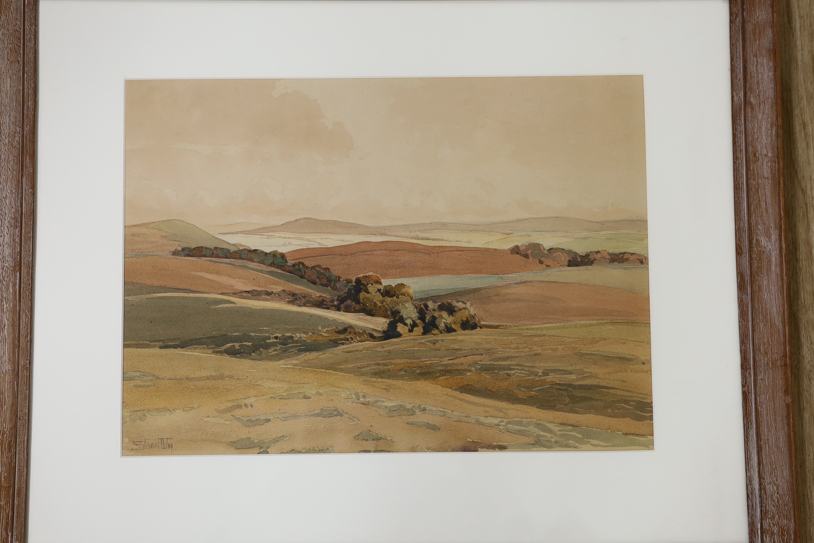 Walter Robert Stewart Acton (1879-1960), two watercolours, Sussex landscapes, signed, 32 x 44cm, frames differ